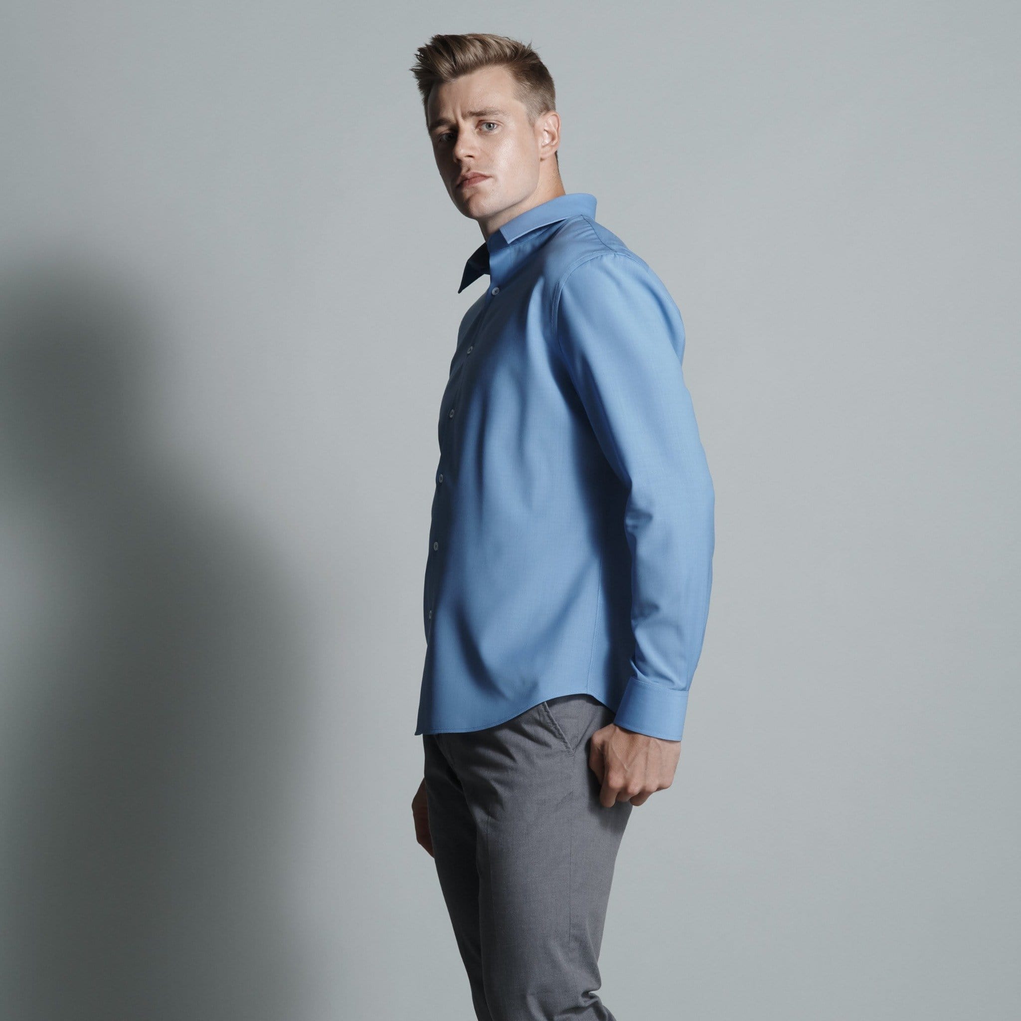 non iron dress shirt travel merino wrinkle resistant Merino wool Shirt Men