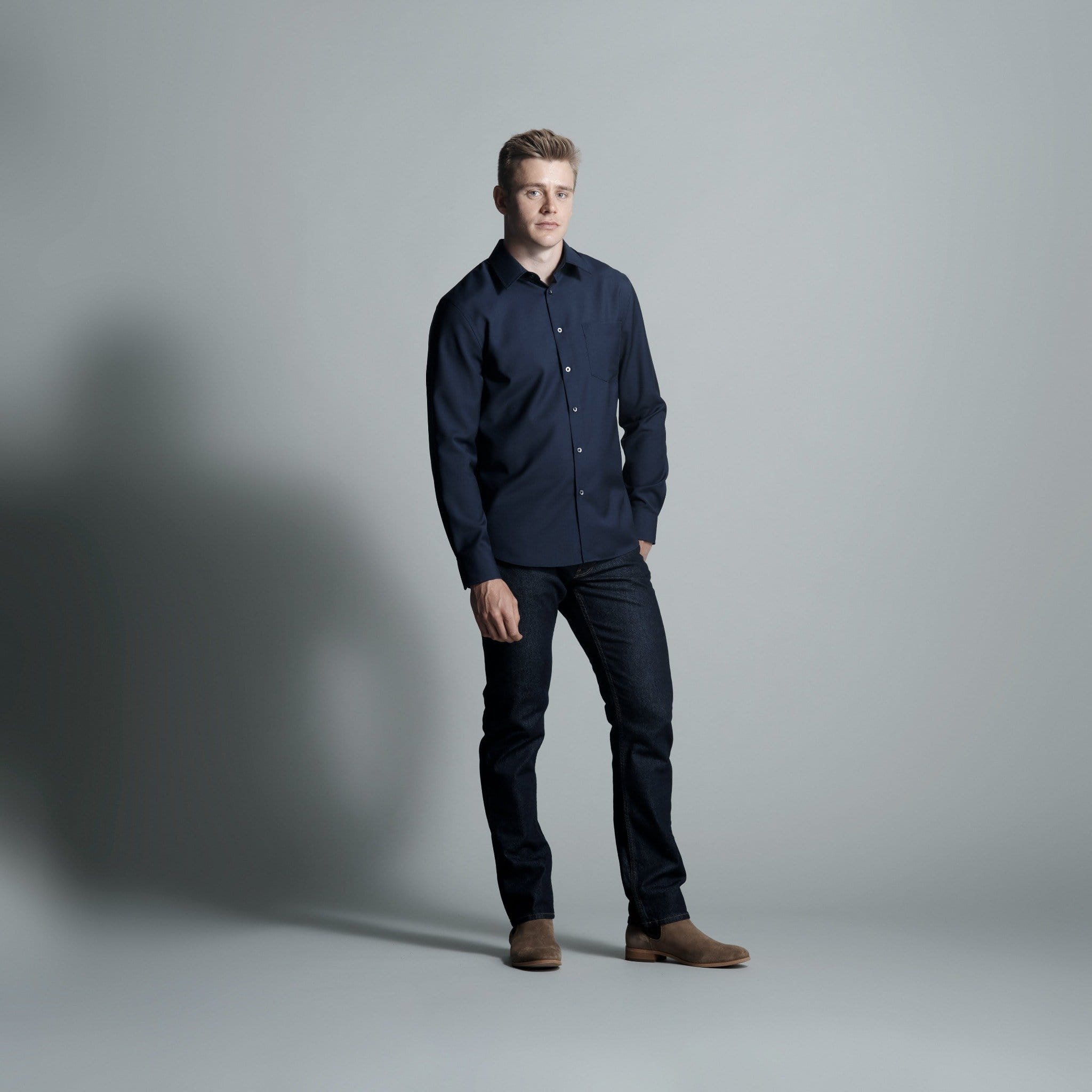 100% Merino Wool Dress Shirt | Lightweight | Hidden Pocket 100% Merino Wool Dress Shirt | Lightweight | Hidden Pocket